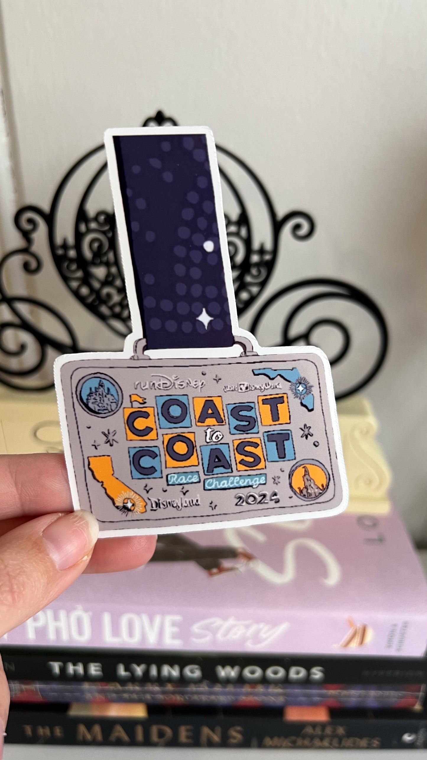 Coast to Coast 2024 Medal Sticker, RunDisney Medal