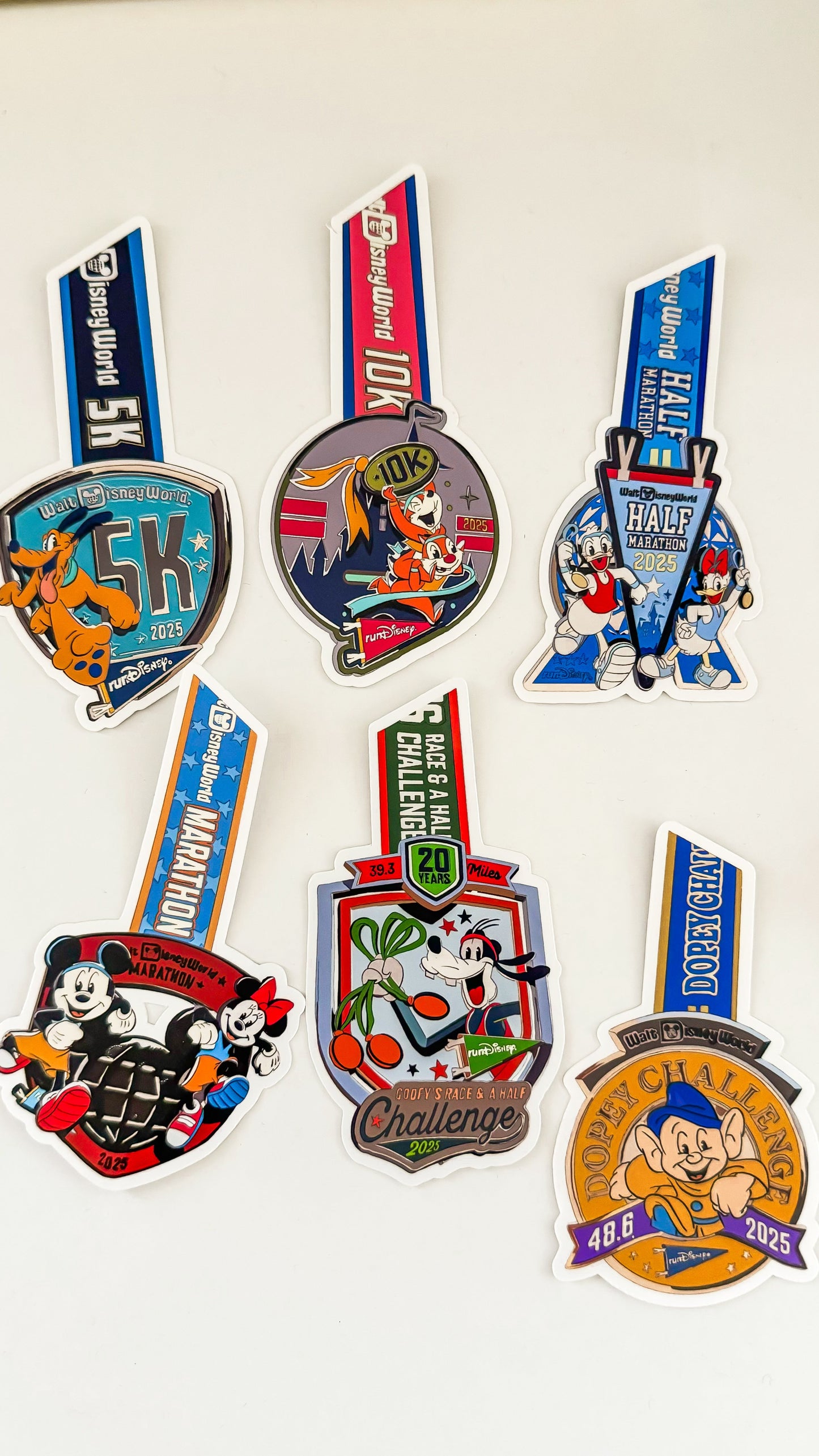 WDW 2025 Marathon Weekend 5K/10K/half/Full + Goofy & Dopey Challenge Medal Sticker