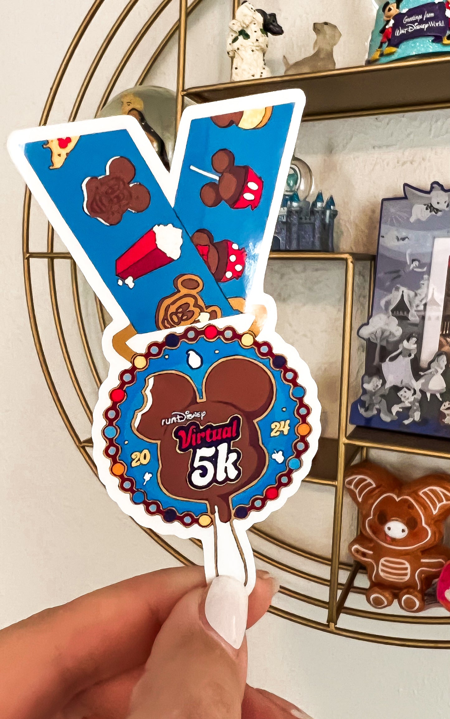 RunDisney 2024 Virtual Summer Series Complete Medal Stickers, 9.3 Miles Race, RunDisney Medal