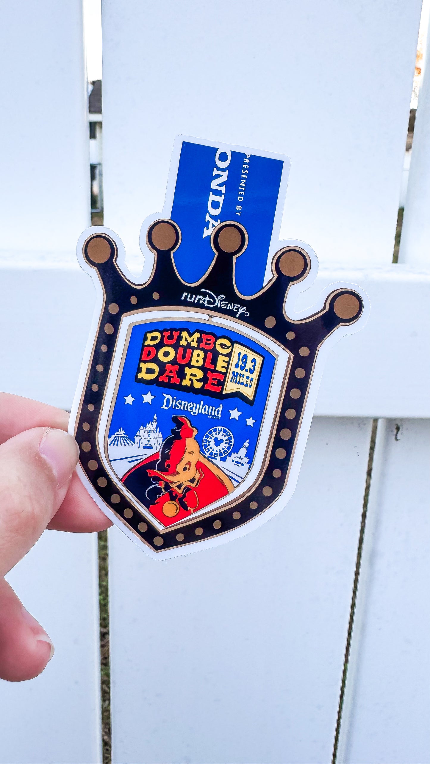 DLR 2025 Half Marathon Weekend 5K/10K/half + Dumbo Double Dare Challenge Medal Sticker, RunDisney Medals