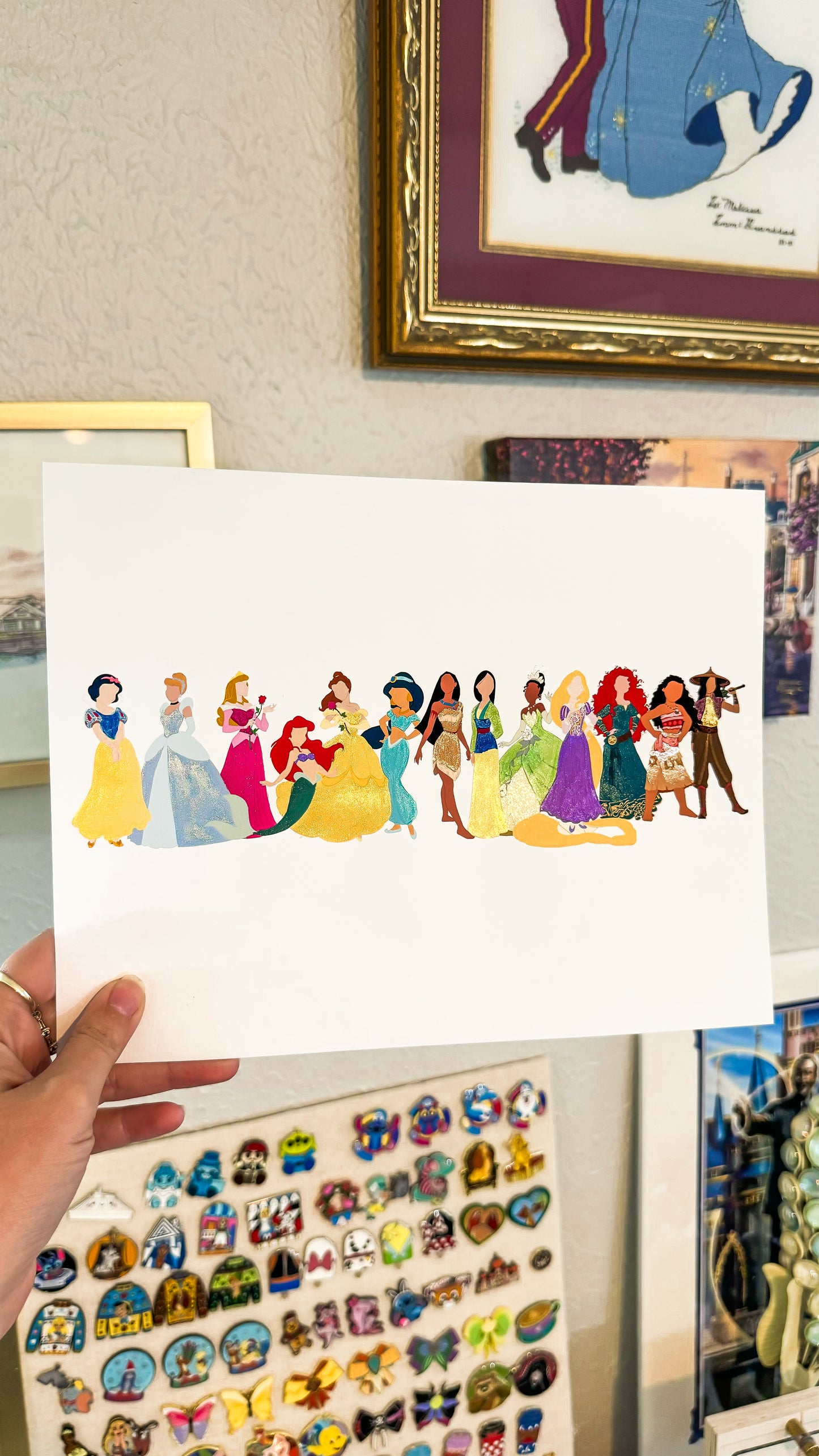 Princess Lineup Print *Glitter Option*
