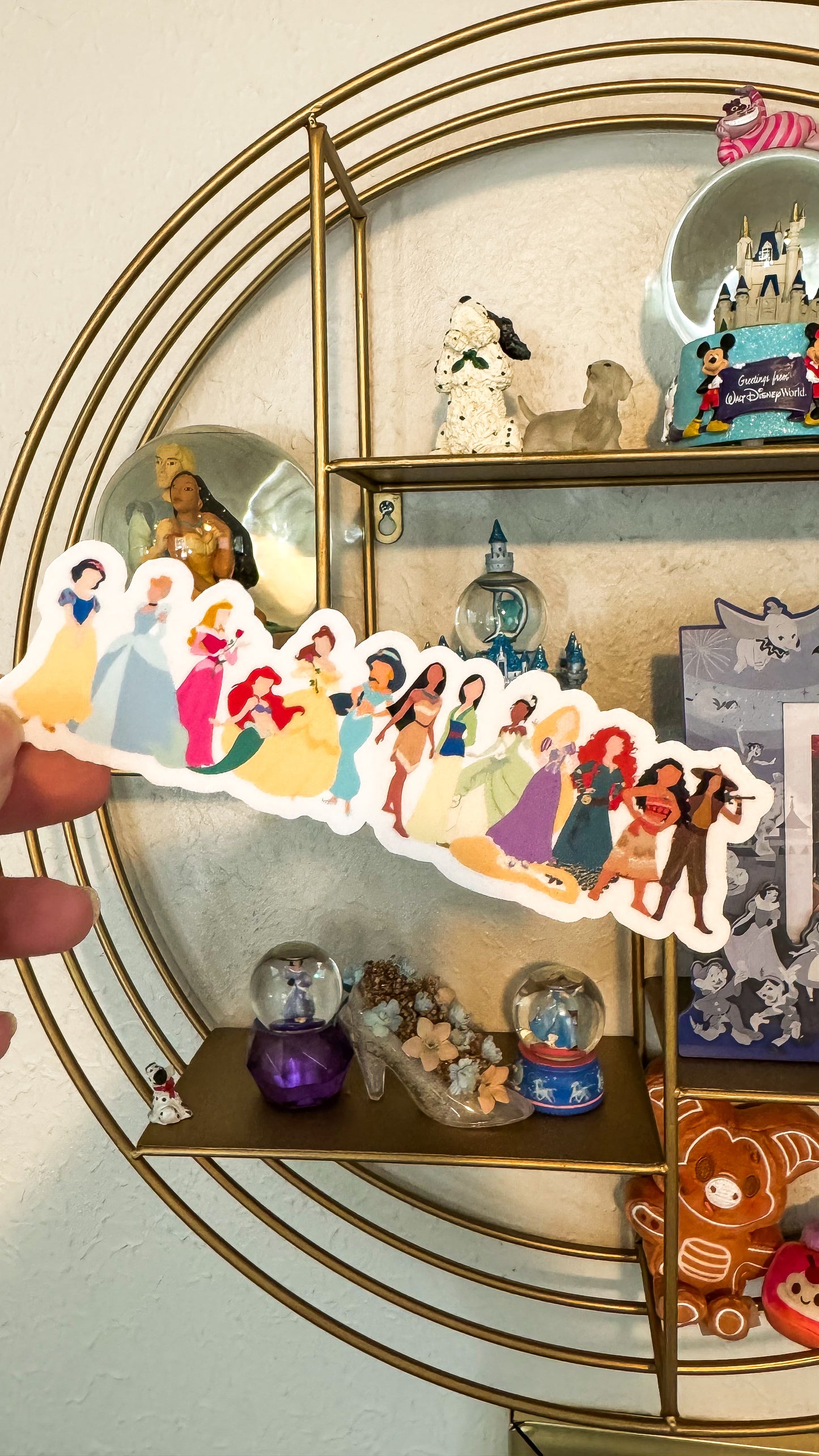 Princess Lineup Transparent Vinyl Sticker