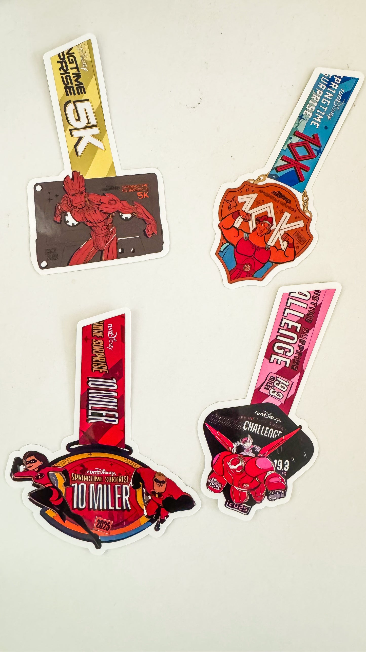 WDW 2025 Springtime Surprise 5k/10k/10miler + Challenge Medal Stickers