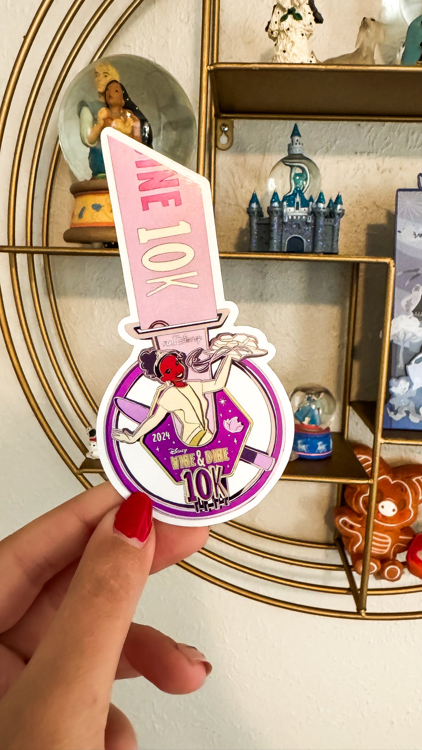 WDW Wine & Dine 2024 Half Marathon Weekend 5K + 2 Course Challenge Medal Sticker, RunDisney Medals