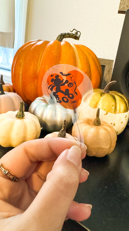 Boo Mickey Balloon Halloween Transparent Sticker