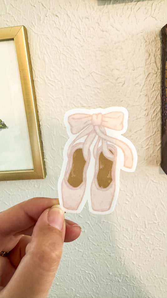 Ballet Slippers Vinyl Sticker