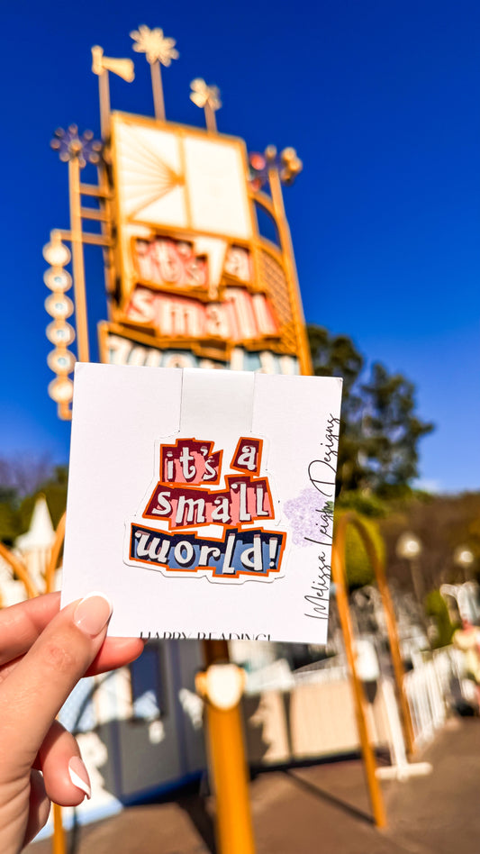Small World Sign Magnetic Bookmark