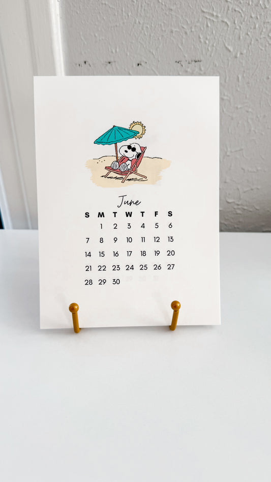 Cute Little Dog 2026 Desk Calendar