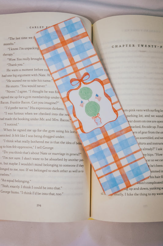 Patriotic Gingham Bookmark