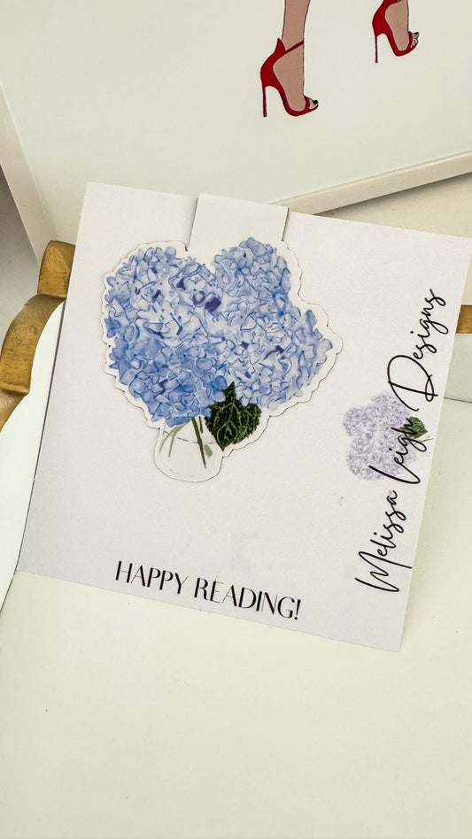 Blue Hydrangea Magnetic Blokmark