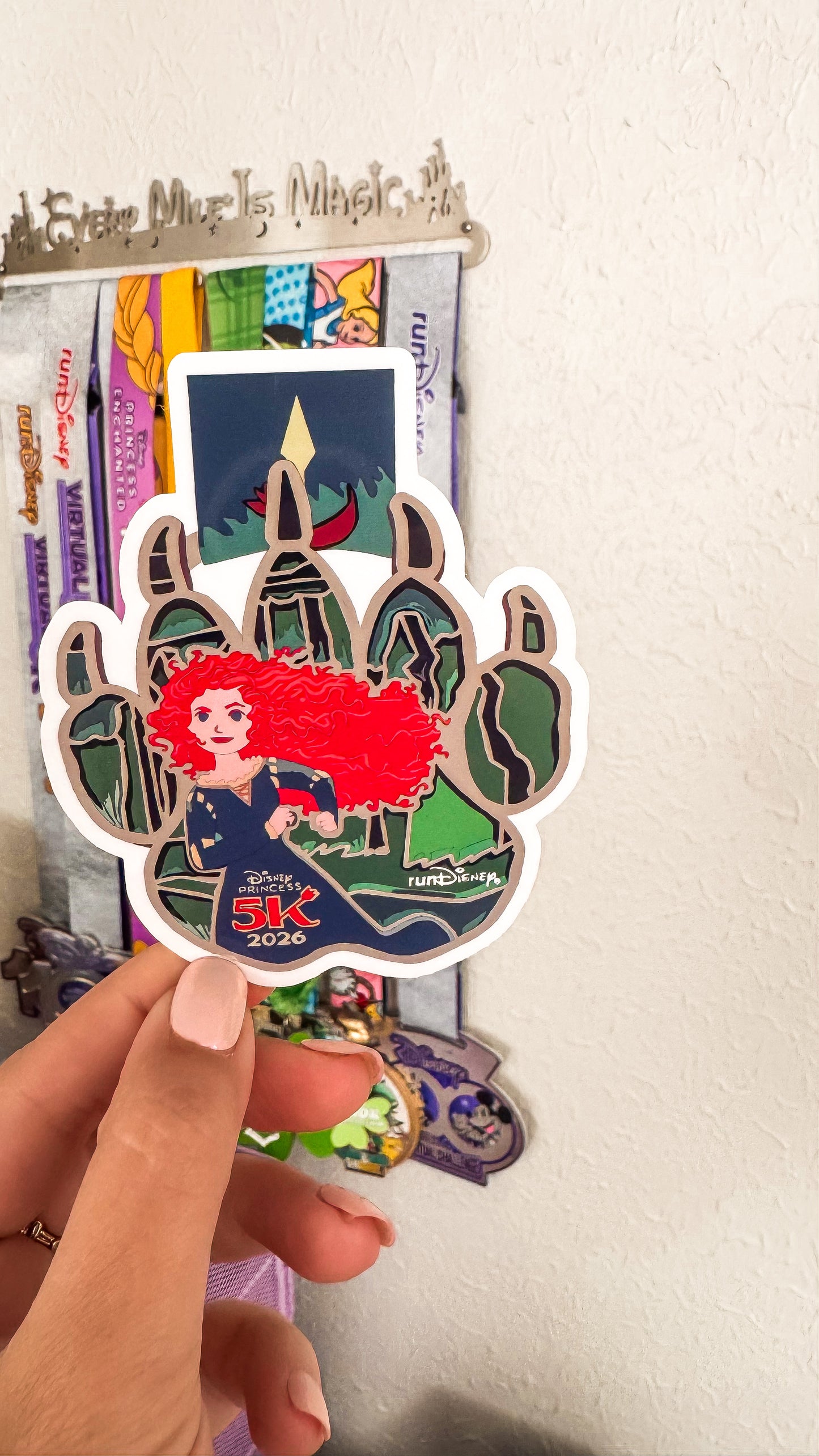 WDW 2026 Princess Weekend 5K/10K/half + Fairytale Challenge Medal Sticker, RunDisney Medals