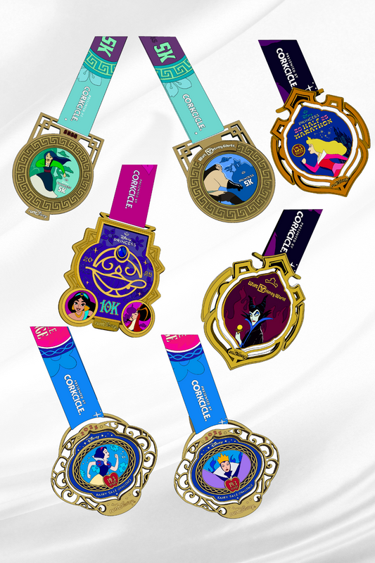 WDW 2025 Princess Weekend 5K/10K/half + Fairytale Challenge Medal Sticker, RunDisney Medals