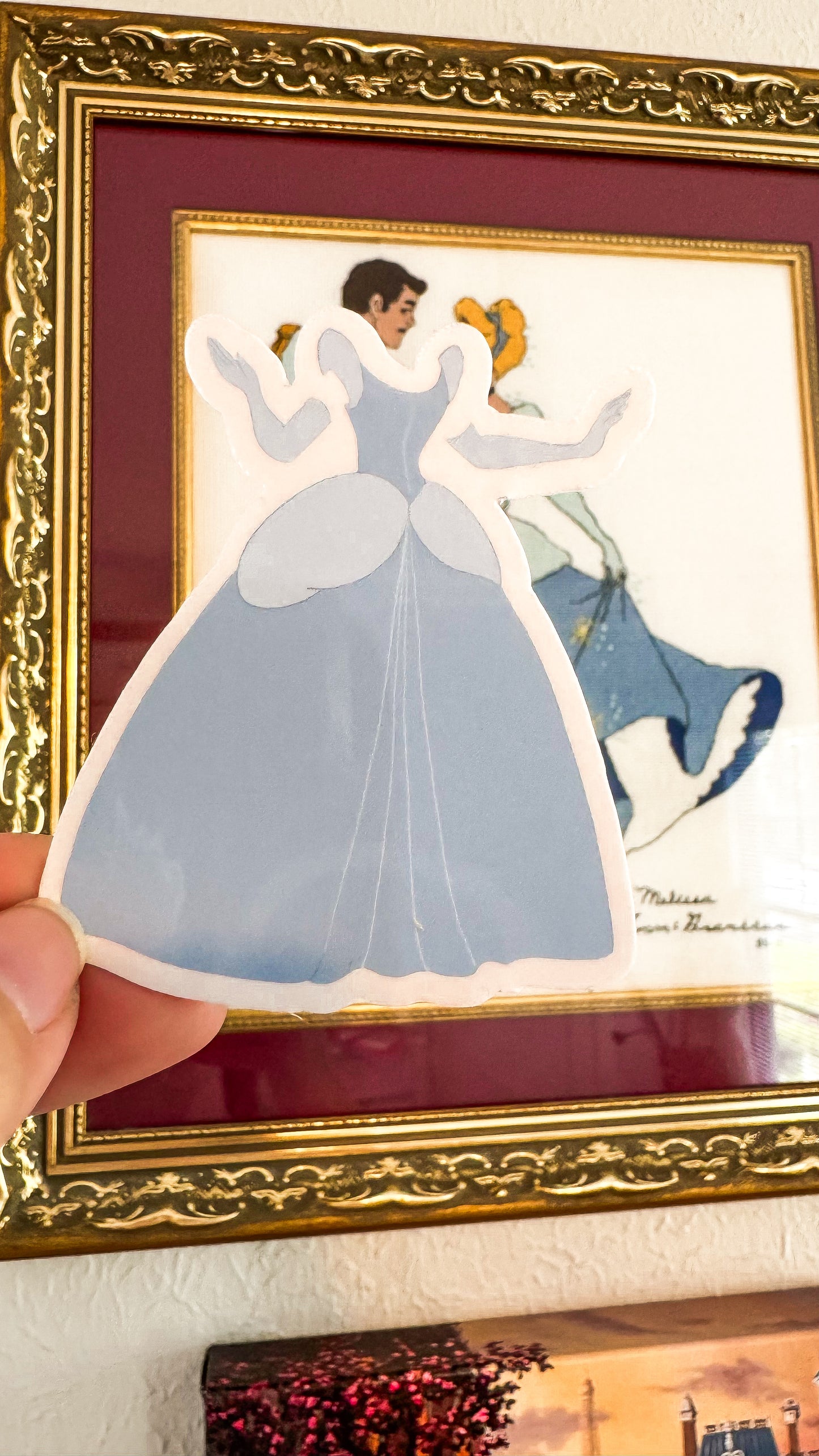 Blue Princess Gown Vinyl Sticker