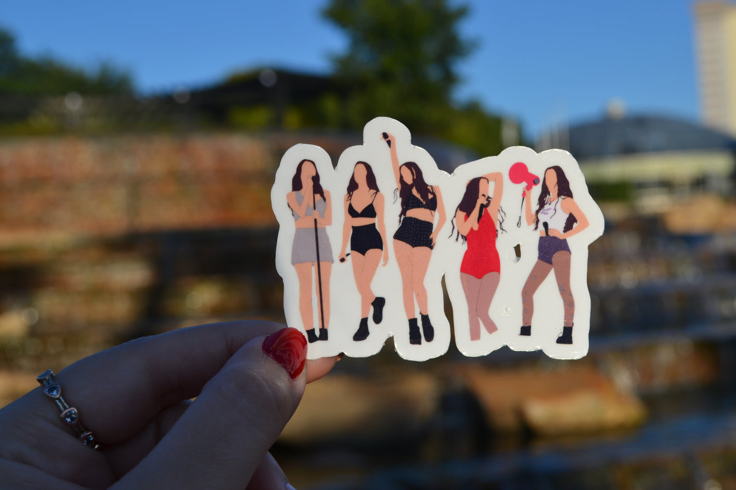 Rock Princess Tour Outfit Lineup  Transparent Vinyl Water Resistant Sticker