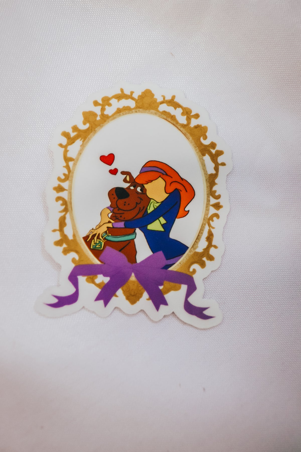 Great Dane and Damsel Transparent Vinyl Sticker