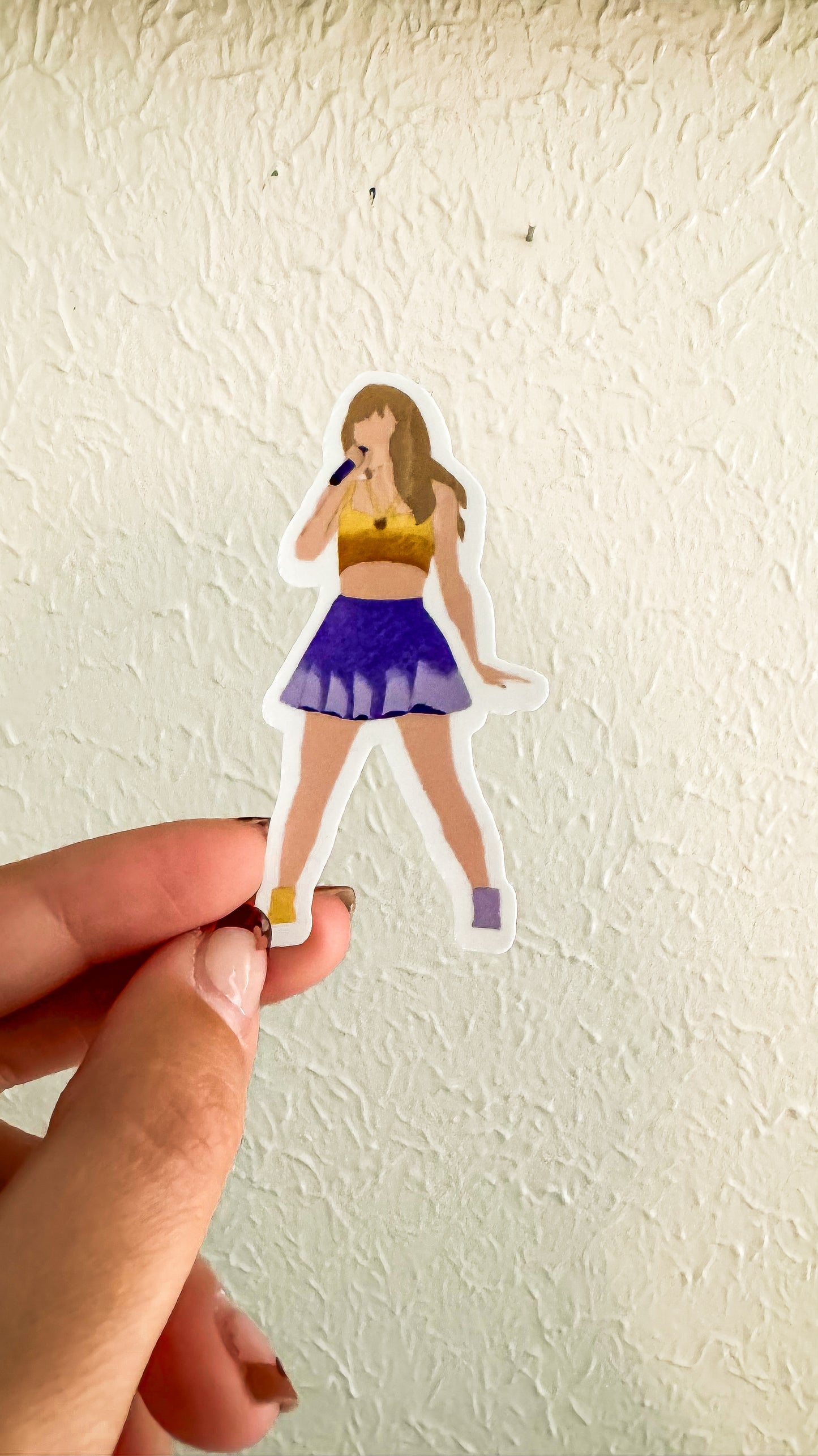 LSU inspired Pop Icon Outfit Sticker, Water Resistant Vinyl Sticker