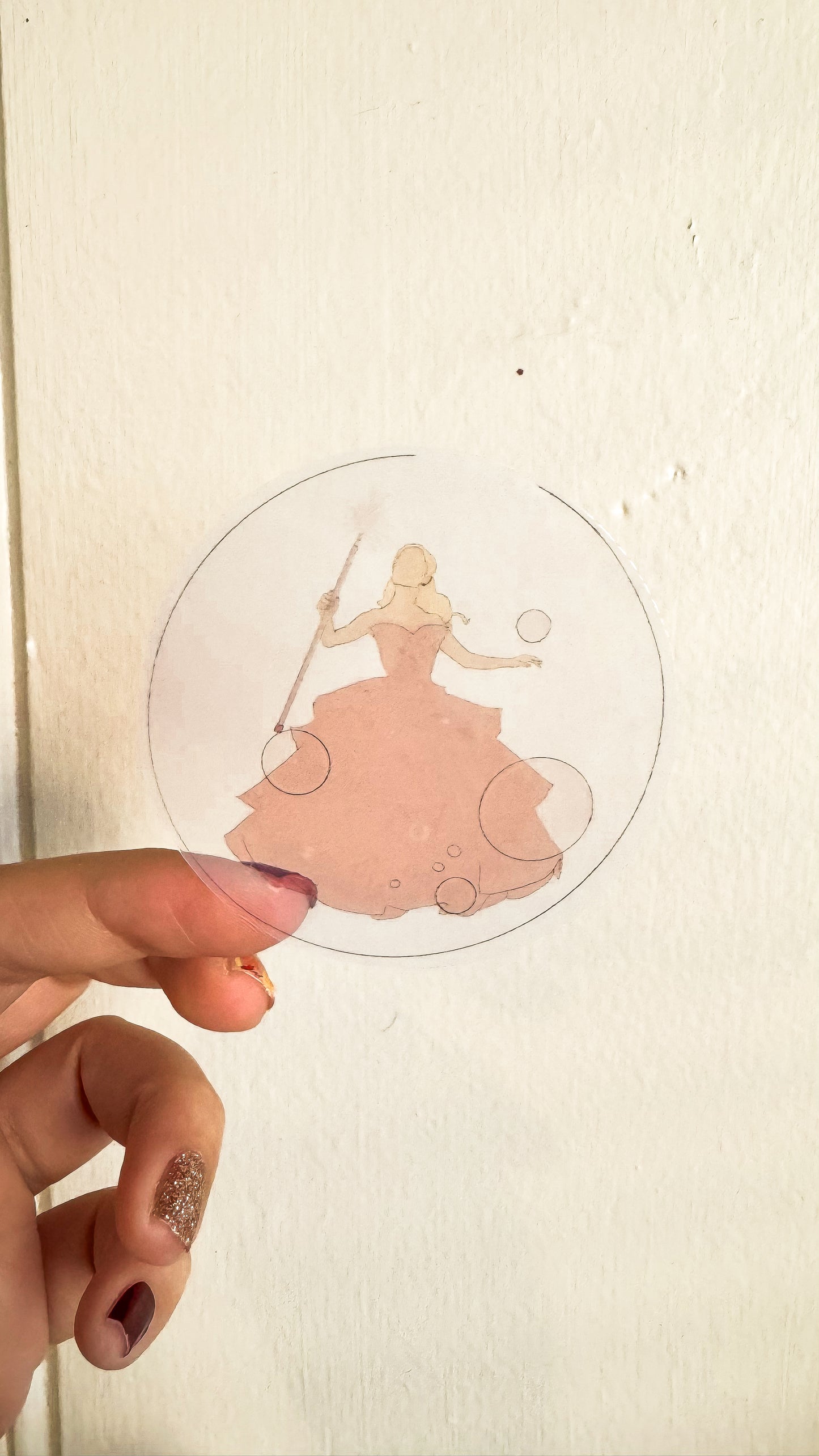 Good Witch Wicked Bubble Transparent Water Resistant  Vinyl Sticker