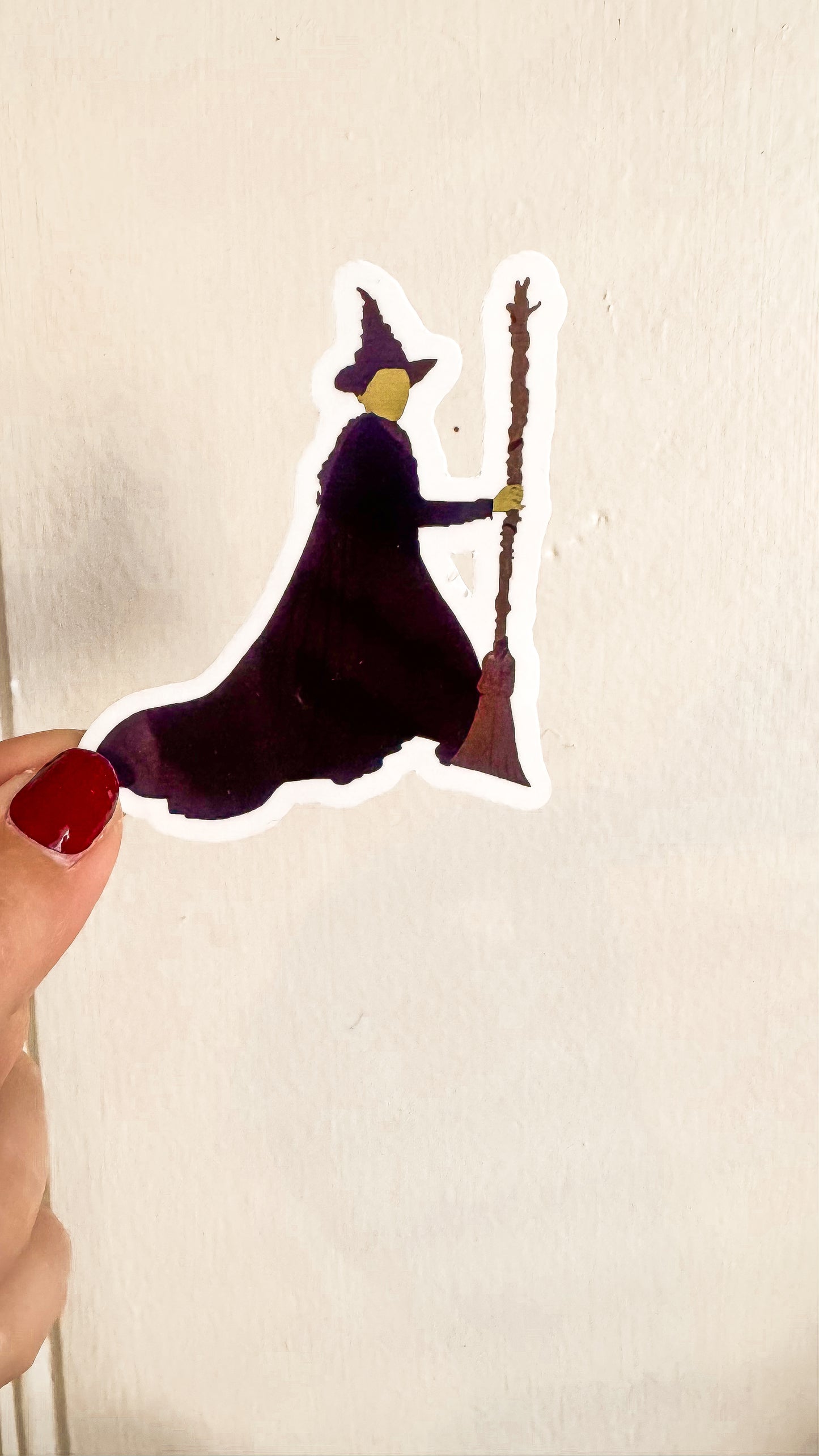 Green Witch Vinyl Water Resistant Broadway Sticker