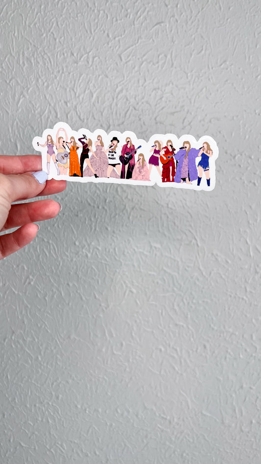 Pop Icon Eras Outfit Show US/Canada Leg Specific Transparent Sticker