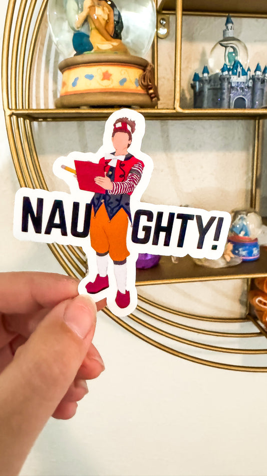 Tally the Christmas Elf Naughty MVMCP Vinyl Water Resisty Stickers