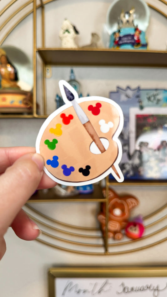 Mickey Paint Pallet, Festival of the arts Vinyl Sticker