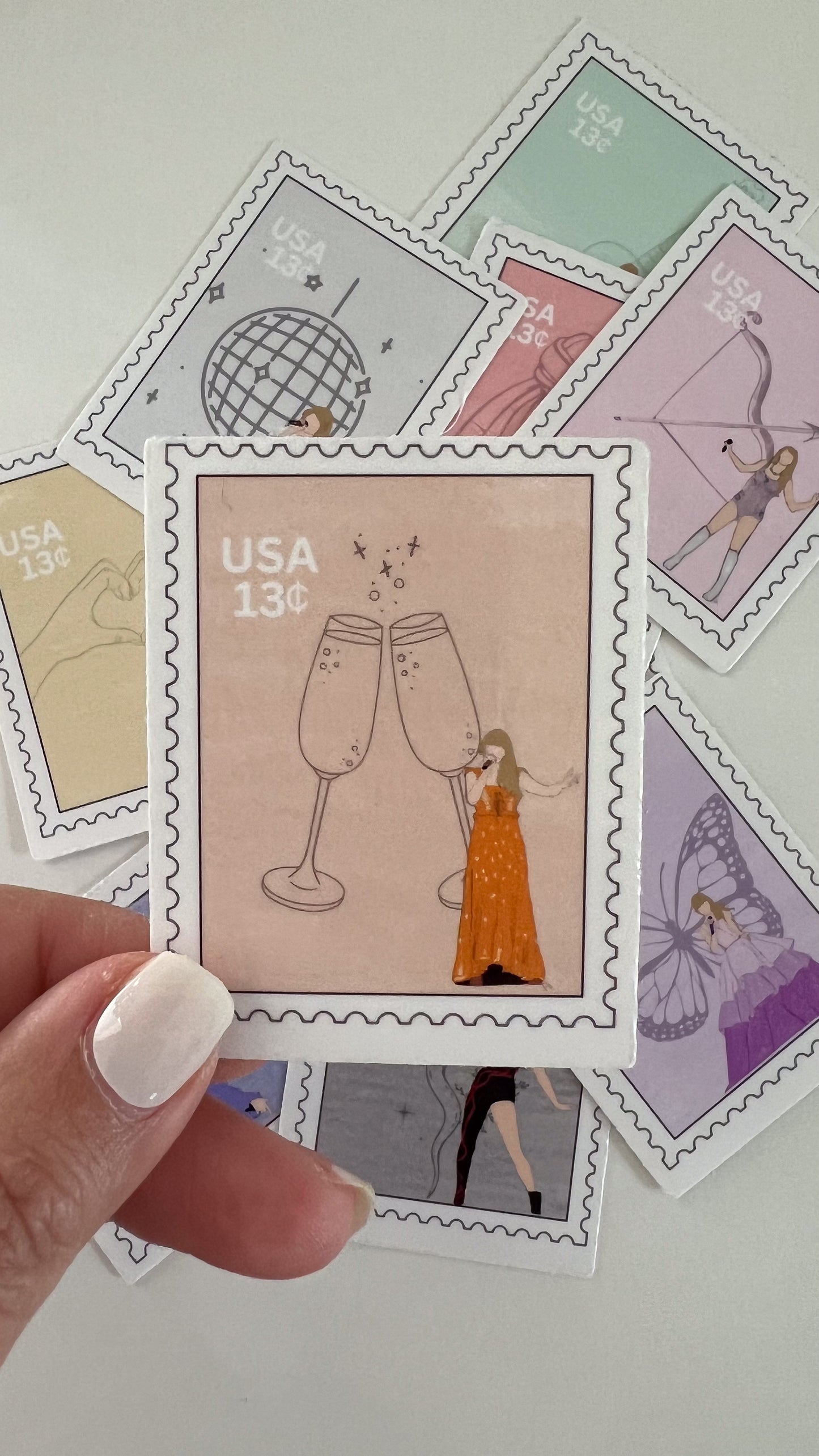 Pop Icon Stamp Vinyl Transparent Sticker