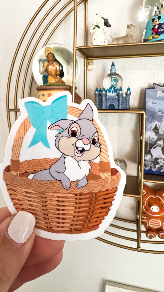 Thumper Basket Bambi Transparent Sticker,