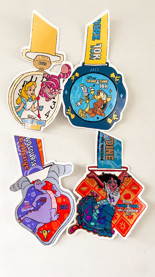 WDW Wine & Dine 2023 Weekend 5K + 2 Course Challenge Medal Sticker