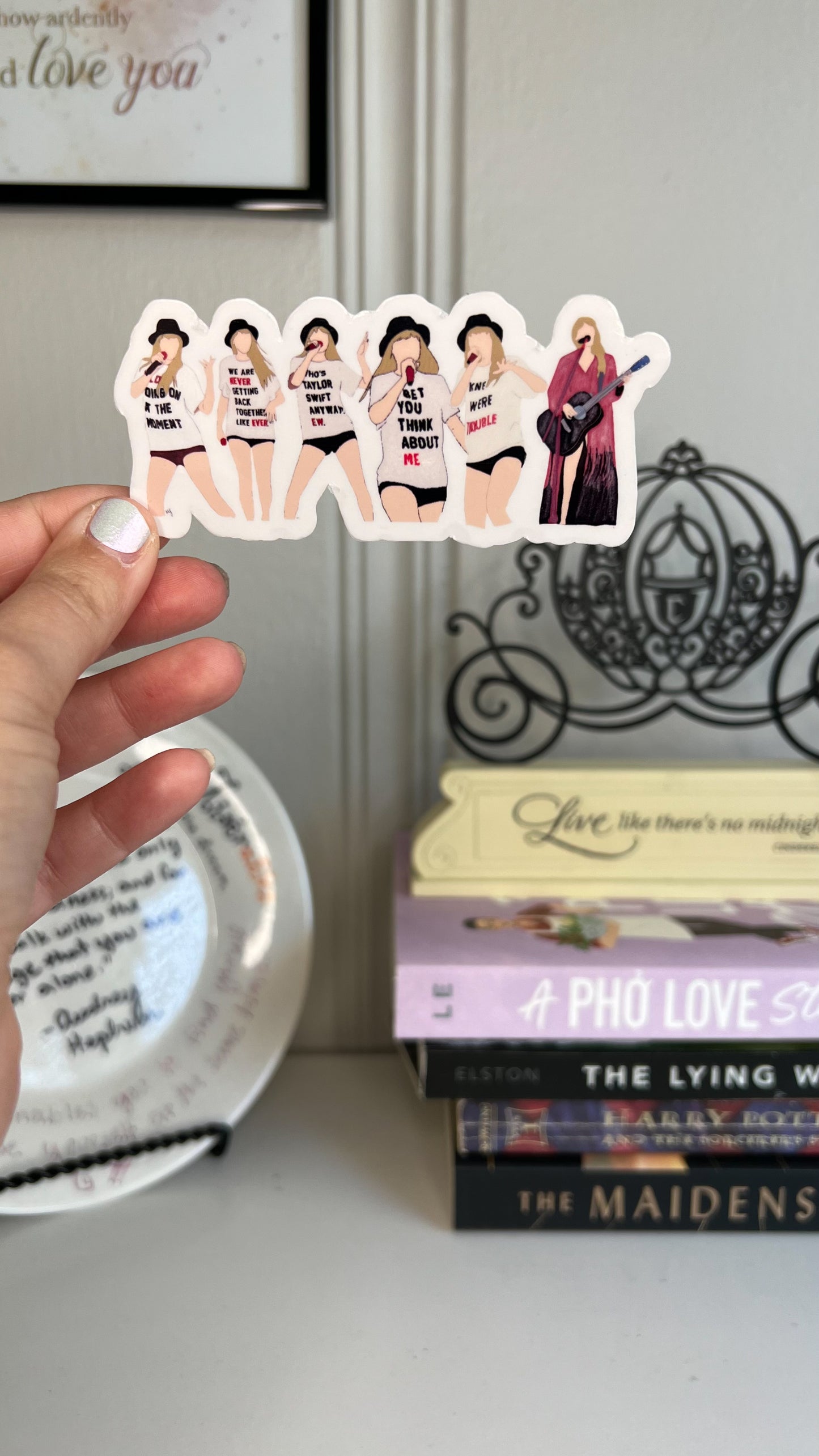 Feeling Twenty-Two Outfit Lineup Transparent Sticker