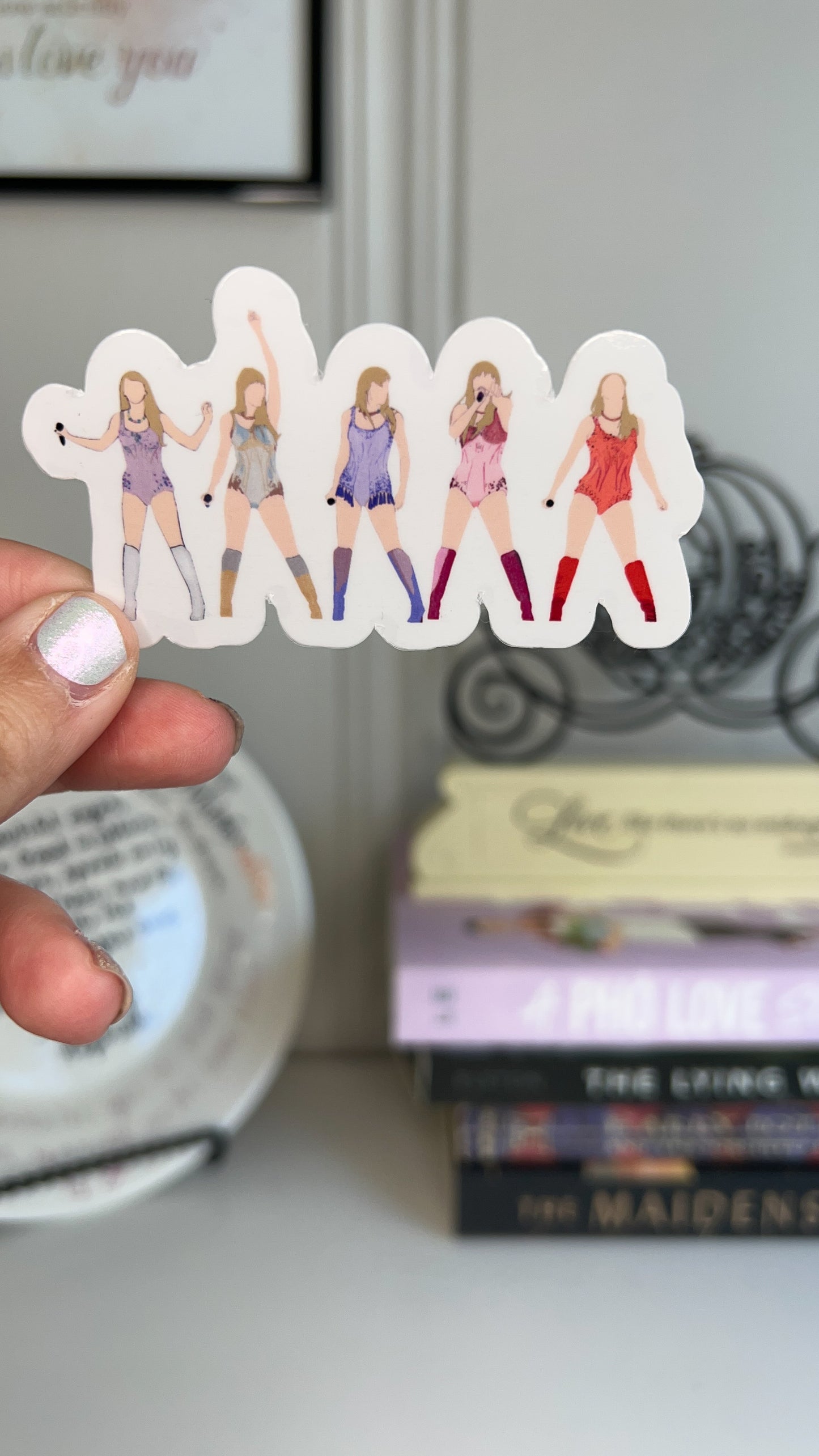 Long Time Coming Outfit Lineup Transparent Sticker