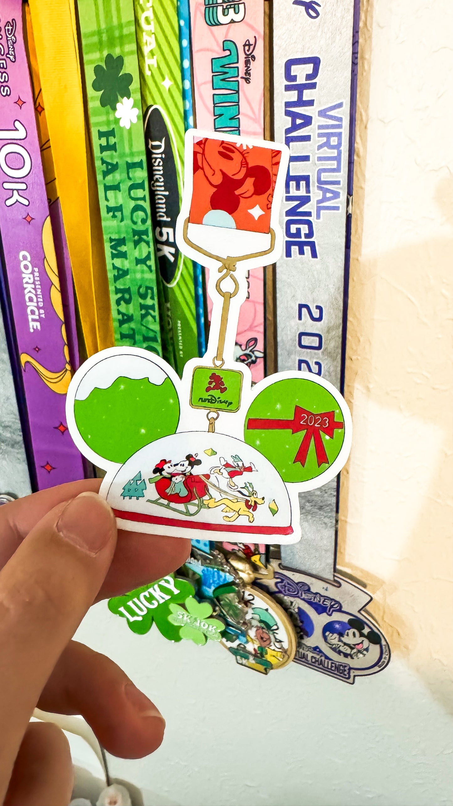 RunDisney 2023 4ks of Christmas Medal Vinyl Stickers