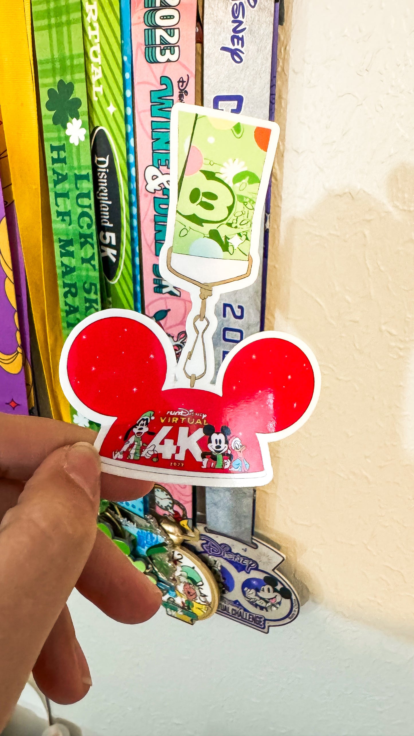 RunDisney 2023 4ks of Christmas Medal Vinyl Stickers