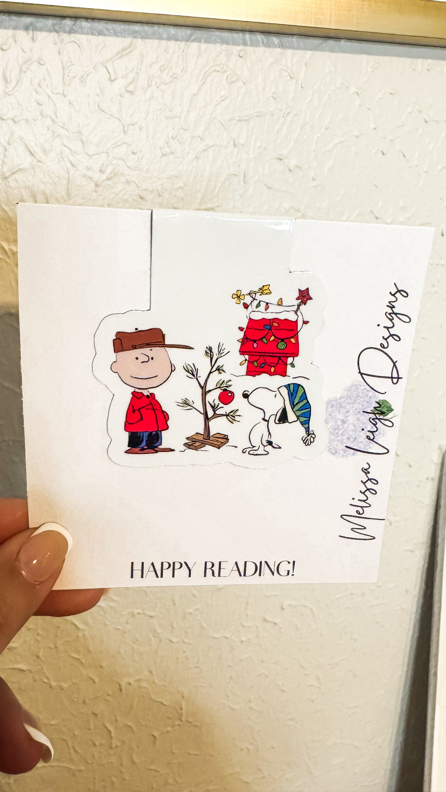 Cute Dog Winter Magnetic Bookmark