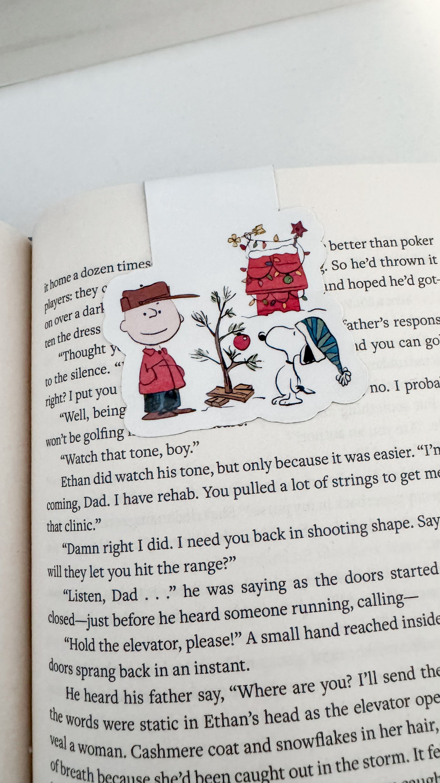 Cute Dog Winter Magnetic Bookmark