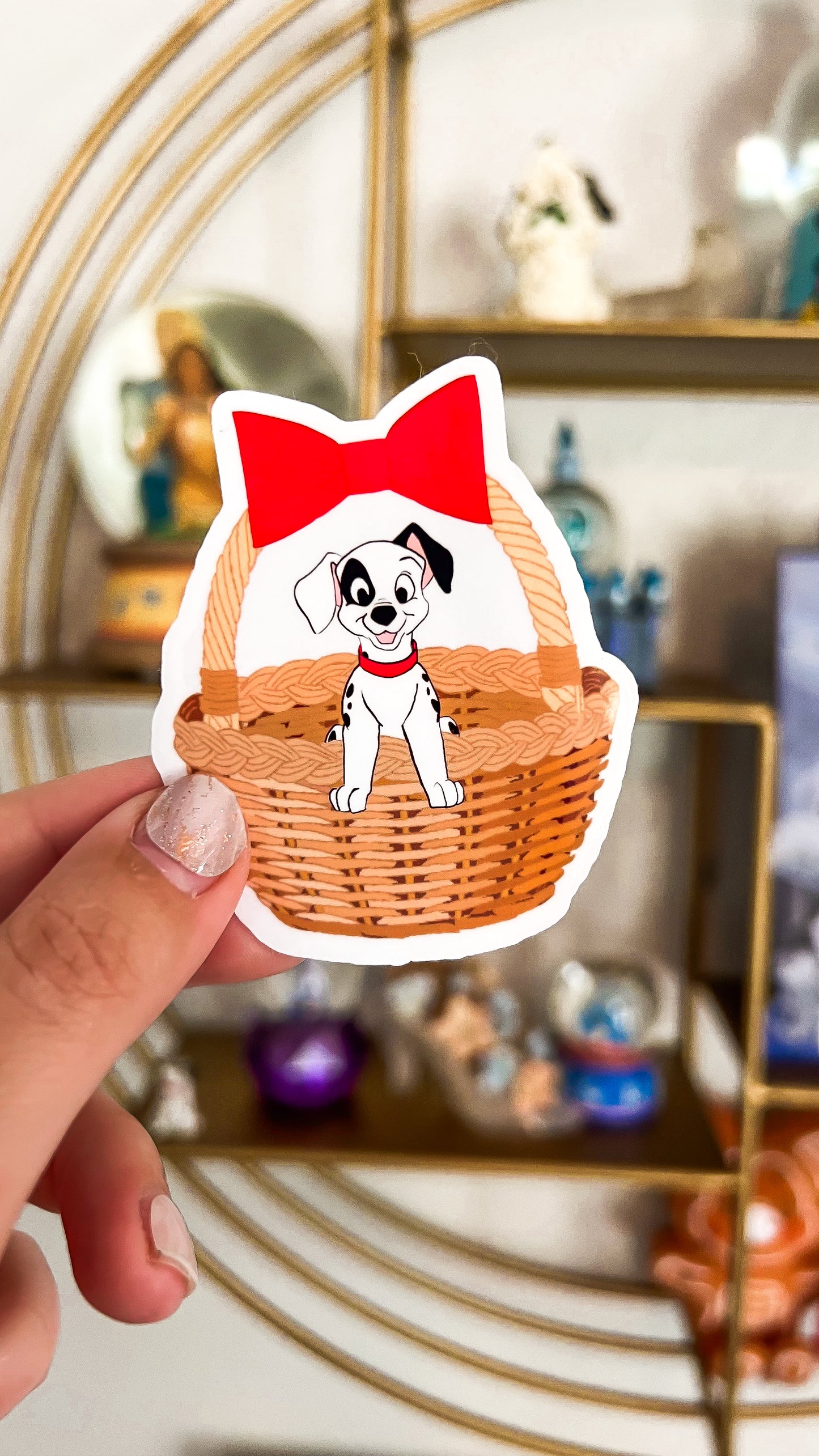 Patch Basket 101 Dalmatians Transparent Sticker