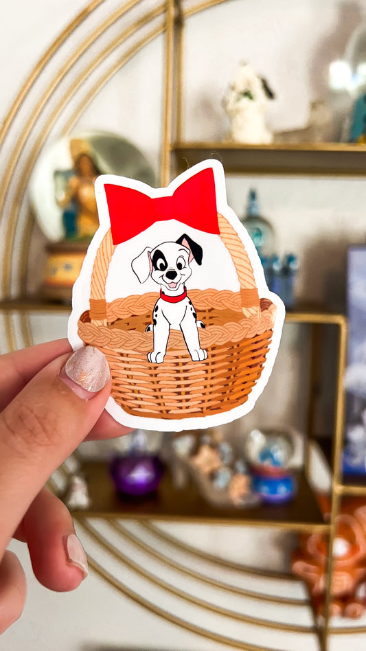 Patch Basket 101 Dalmatians Transparent Sticker