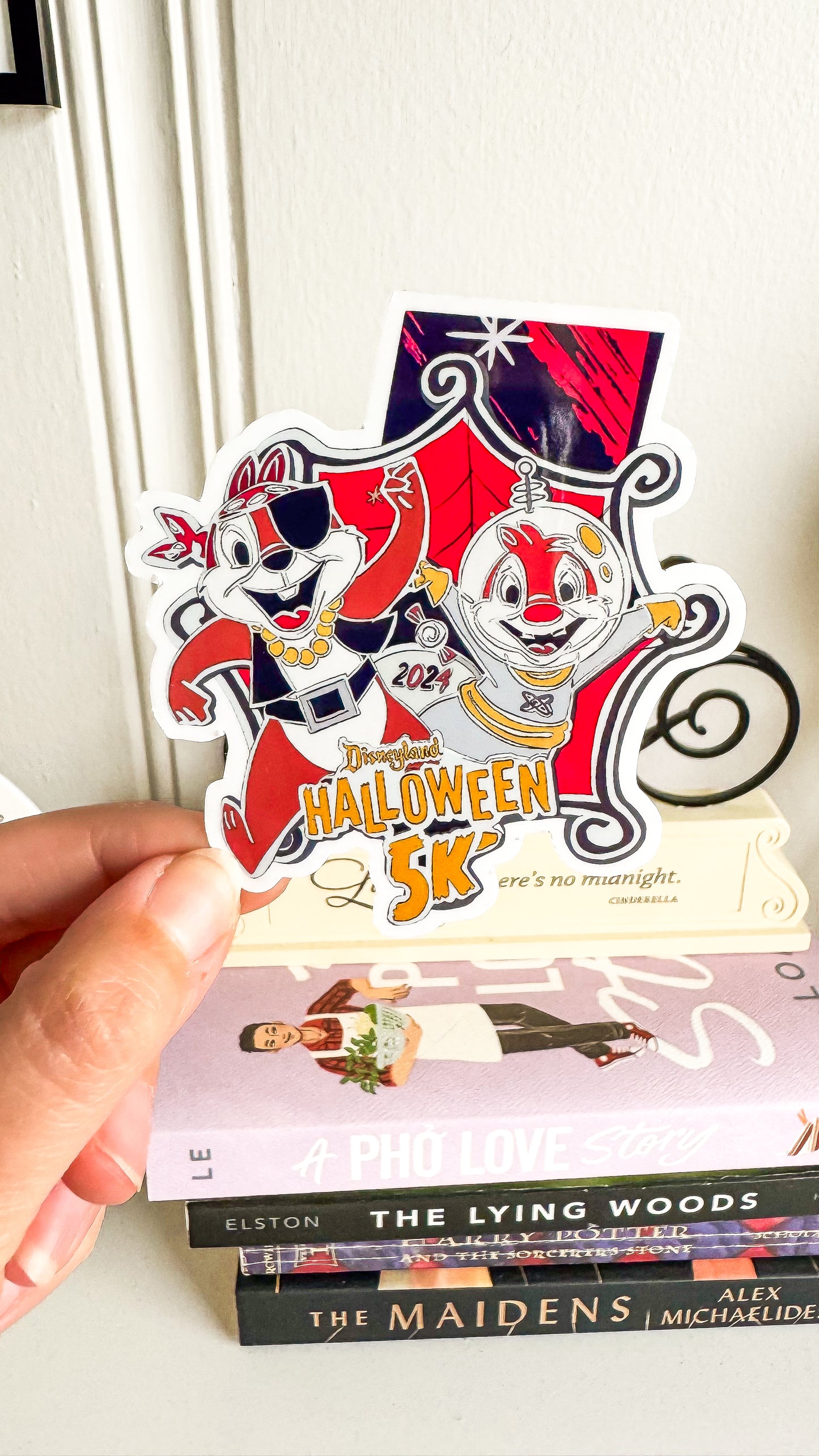 RunDisney DLR Halloween 2024 Half Marathon Weekend 5K + 2 Course Challenge Medal Sticker, RunDisney Medals