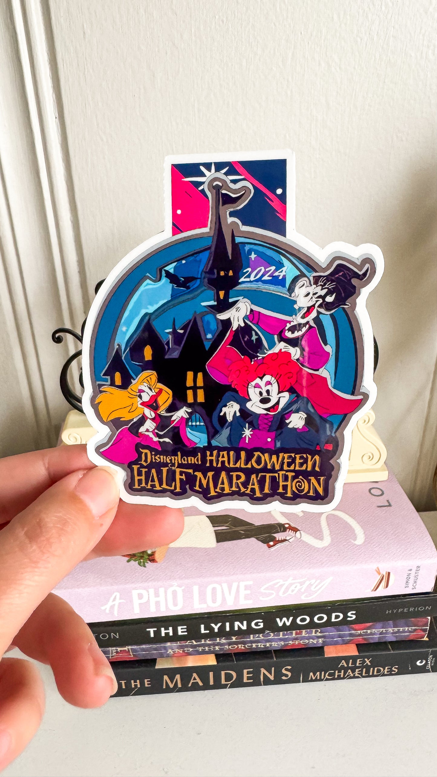RunDisney DLR Halloween 2024 Half Marathon Weekend 5K + 2 Course Challenge Medal Sticker, RunDisney Medals