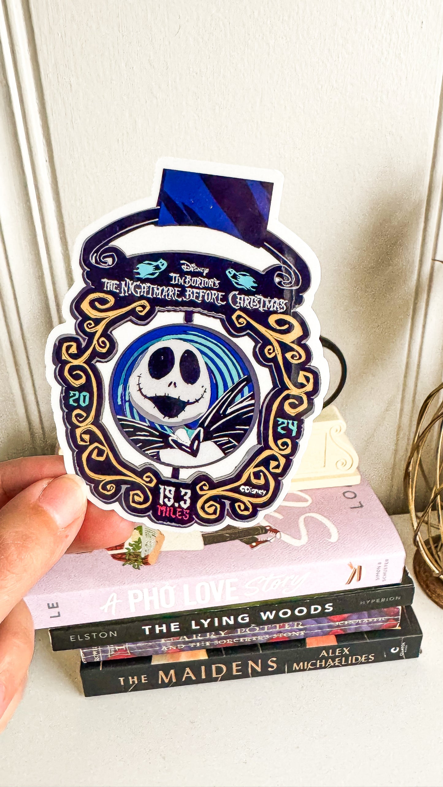 RunDisney DLR Halloween 2024 Half Marathon Weekend 5K + 2 Course Challenge Medal Sticker, RunDisney Medals