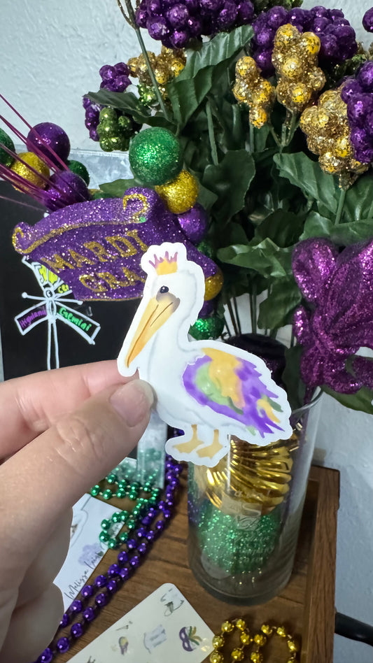 Party Pelican Vinyl Sticker