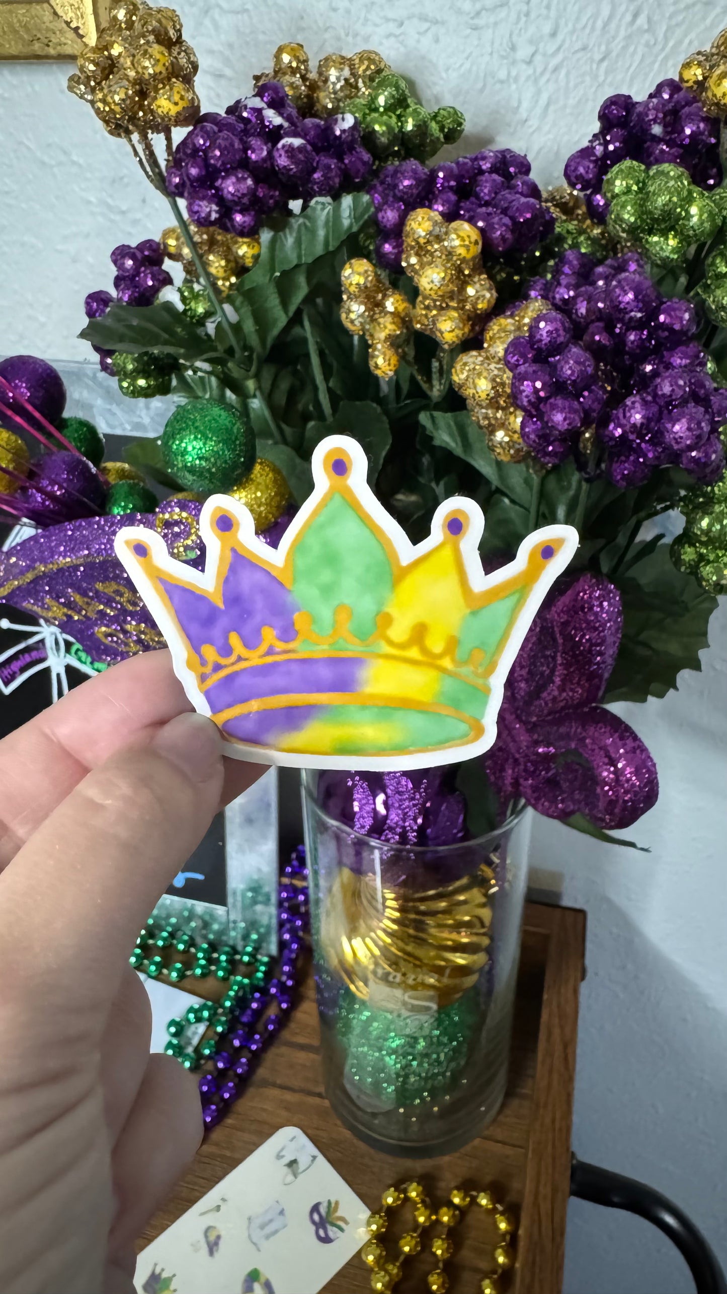 Mardi Crown Vinyl Sticker