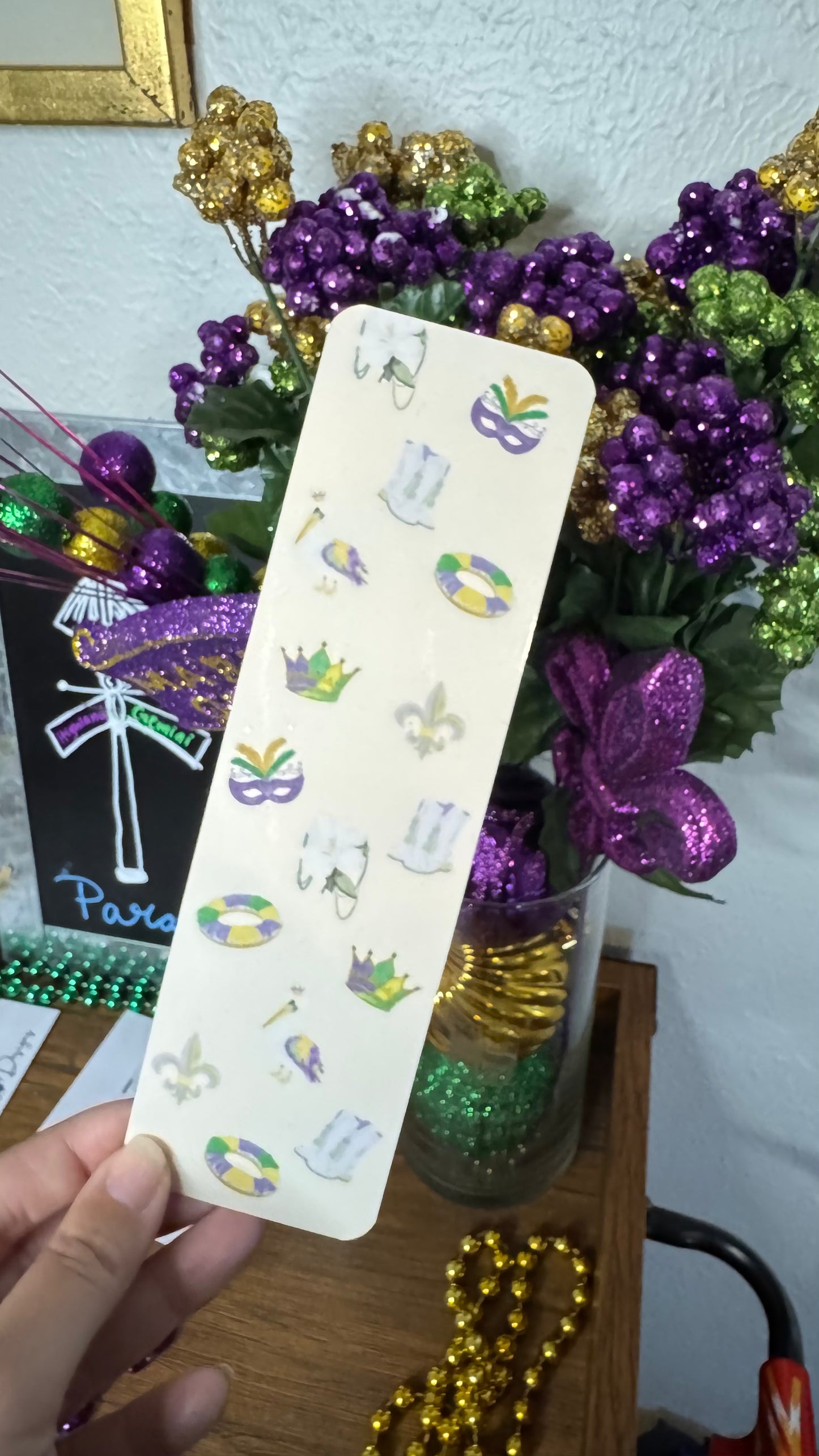 Mardi Gras Icons Bookmark