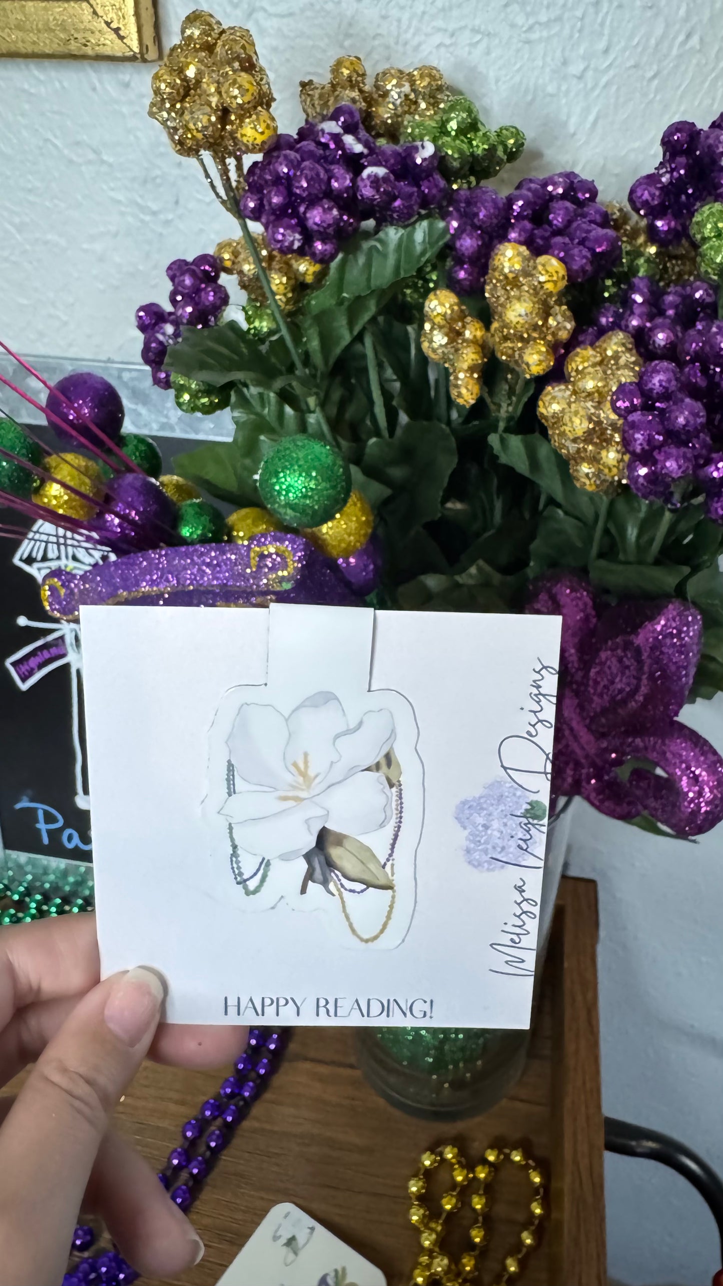 Magnolia Gras Magnetic Bookmark