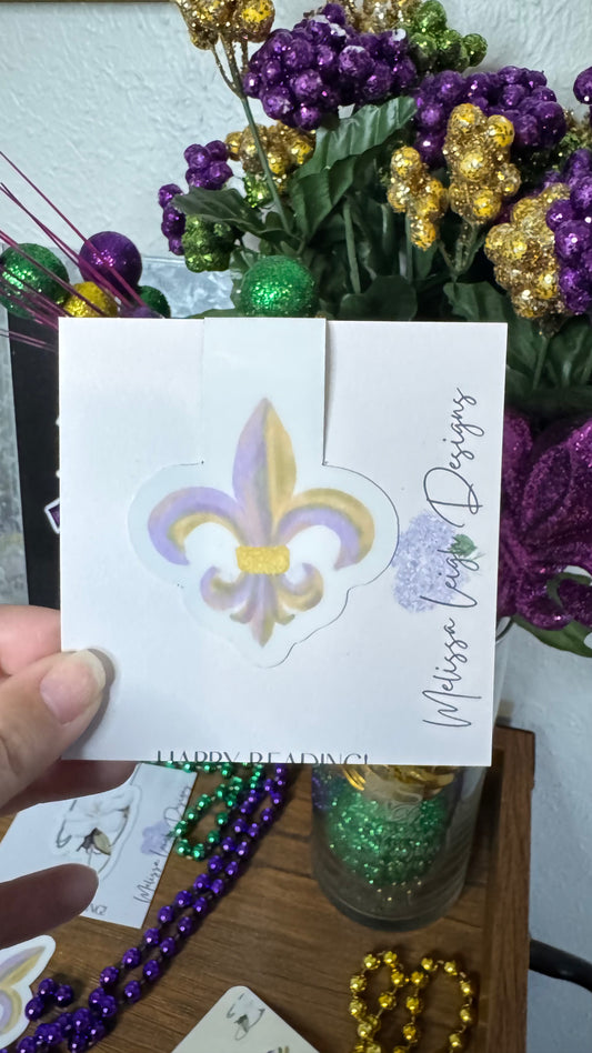 Mardi Fleur De Lis Magnetic Bookmark