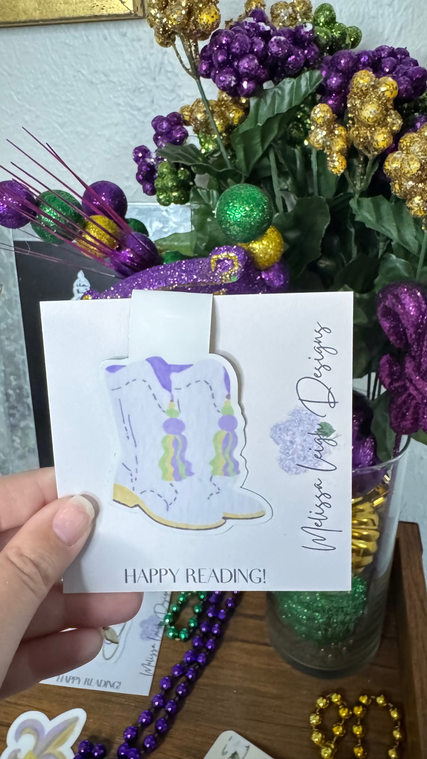 Mardi Boots Magnetic Bookmark