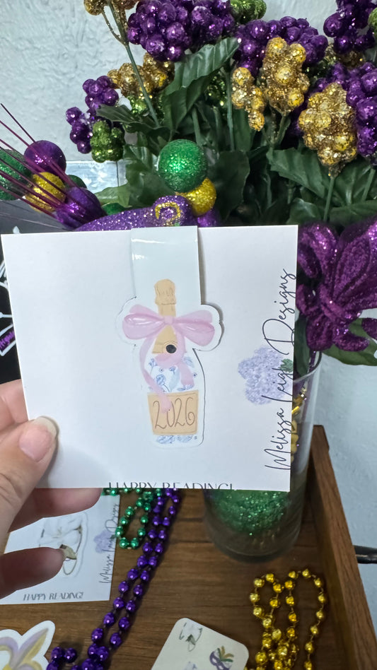 2026 Champagne Magnetic Bookmark
