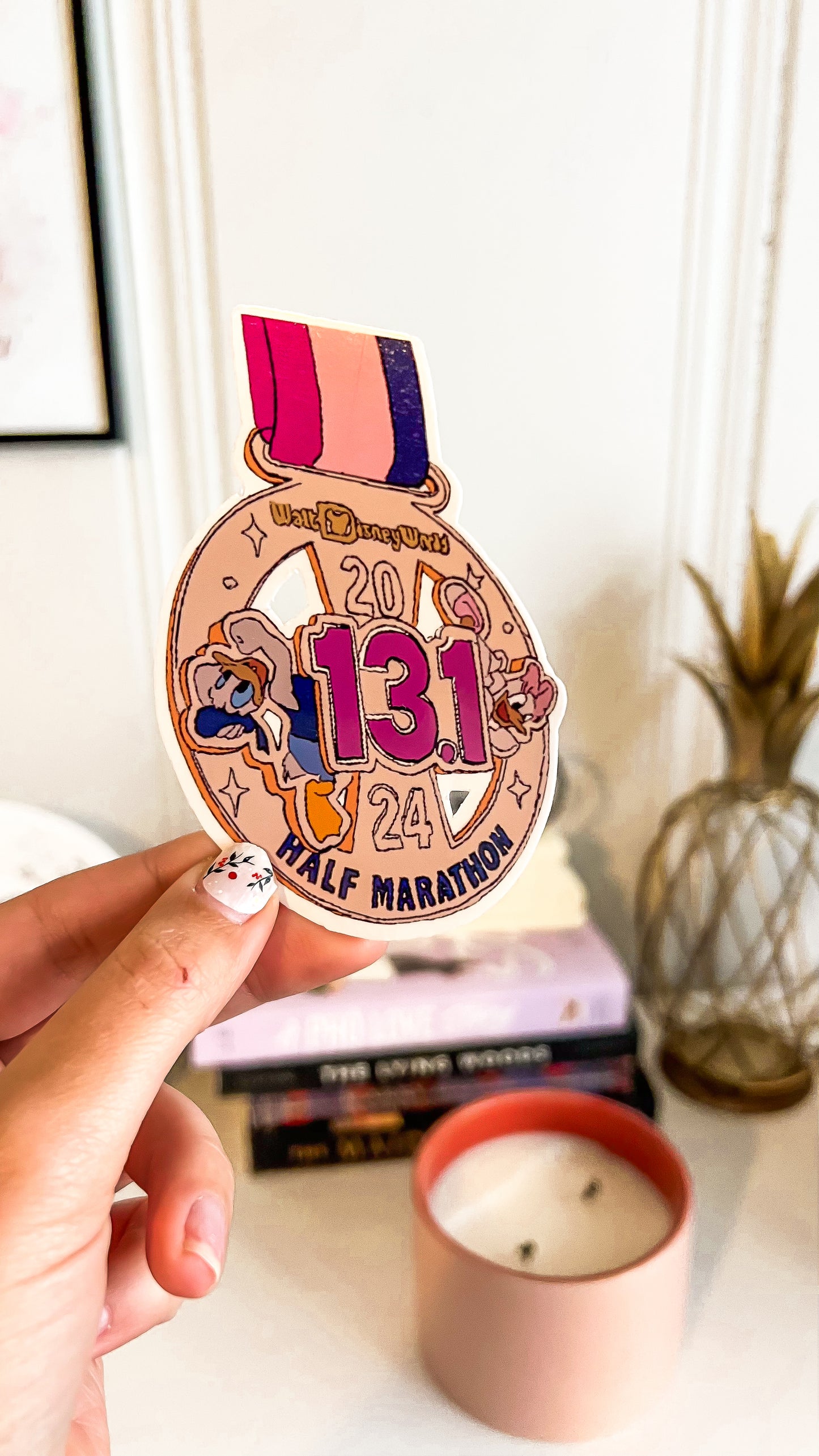 WDW 2024 Marathon Weekend Medal Sticker Pack, 5k/10k/Half Marathon/Full Marathon/Goofy Challenge/Dopey Challenge Race, RunDisney Medal