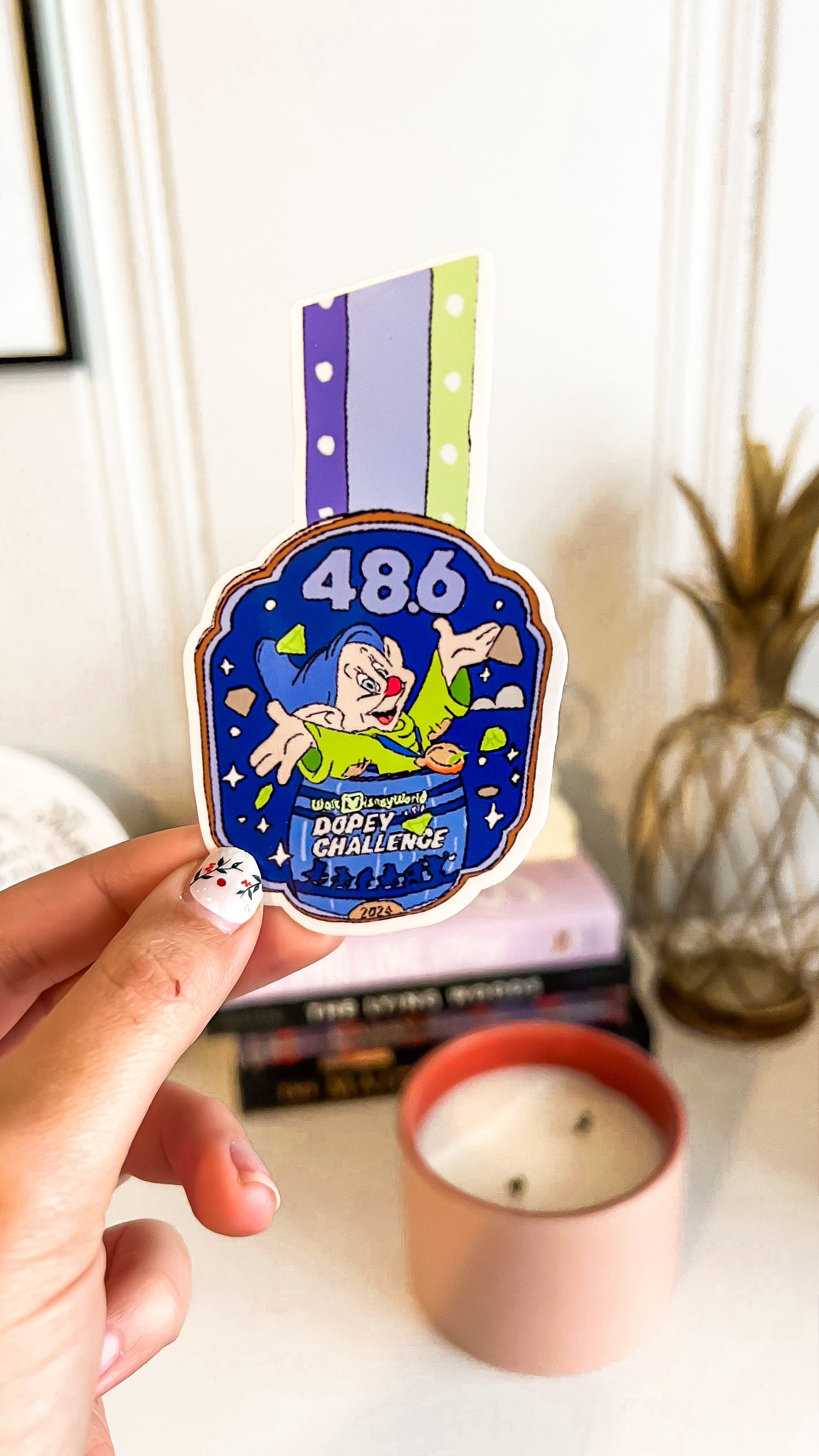 WDW 2024 Marathon Weekend Medal Sticker Pack, 5k/10k/Half Marathon/Full Marathon/Goofy Challenge/Dopey Challenge Race, RunDisney Medal