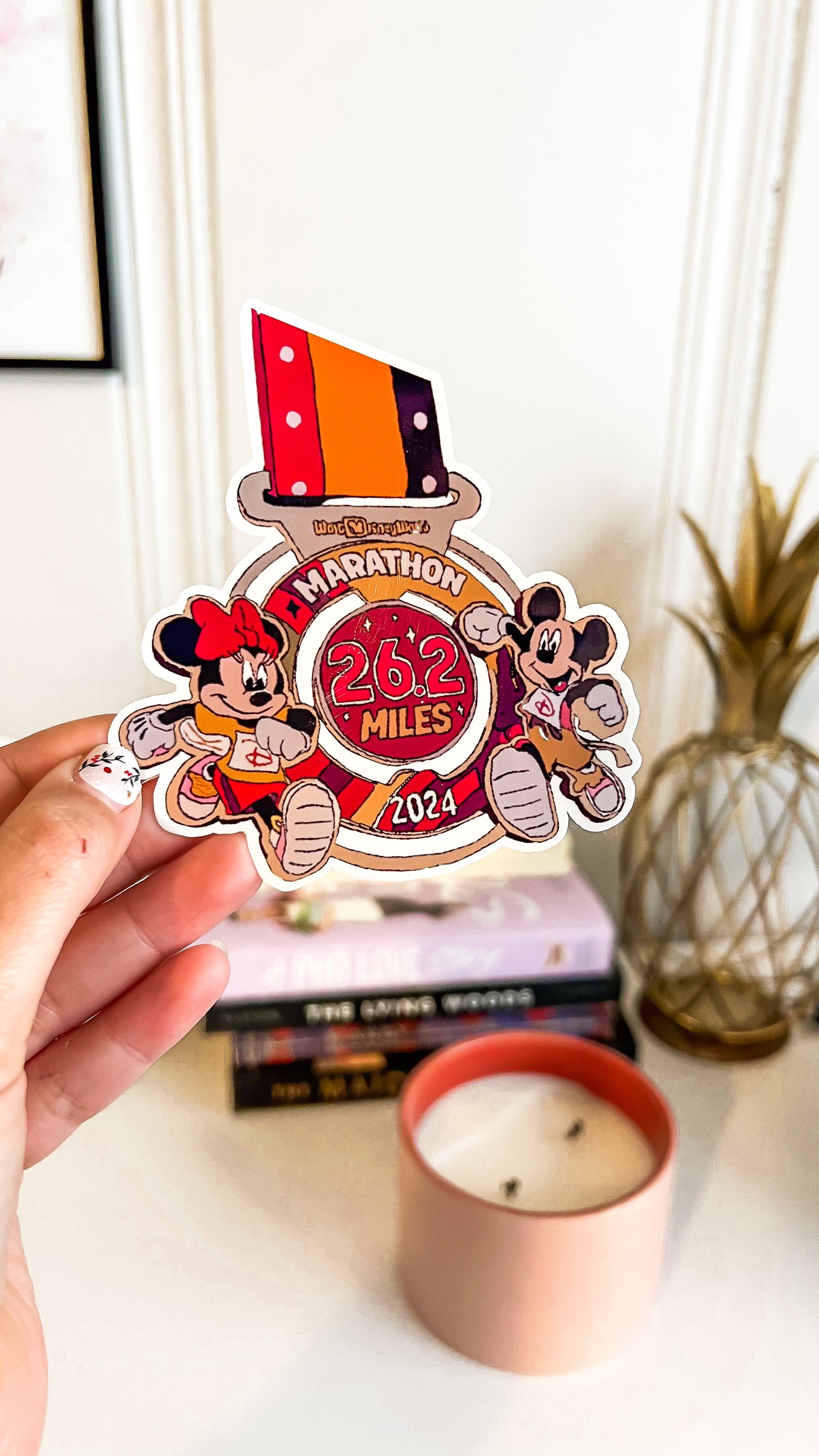 WDW 2024 Marathon Weekend Medal Sticker Pack, 5k/10k/Half Marathon/Full Marathon/Goofy Challenge/Dopey Challenge Race, RunDisney Medal